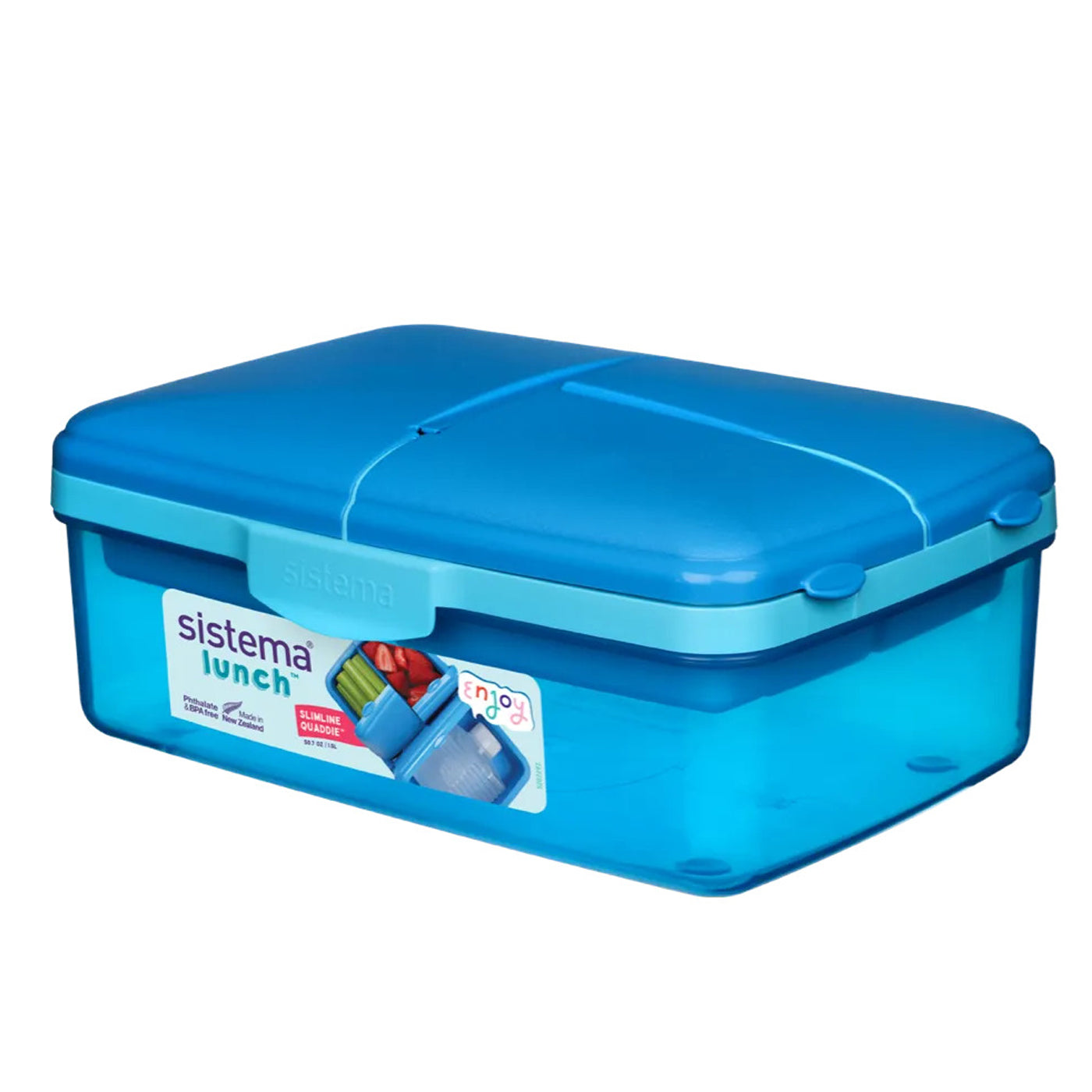 Sistema Lunch Box with Bottle Multi-Compartment 1.5L Blue