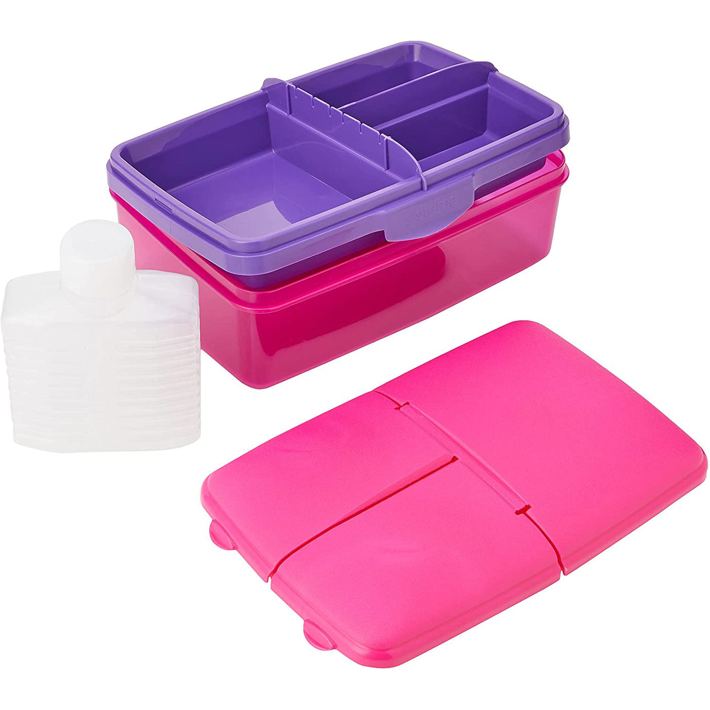 Sistema Lunch Box with Bottle Multi-Compartment 1.5L Red