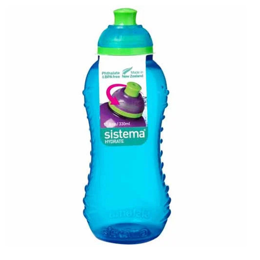 Sistema Water Bottle Twist n Sip 330ml Blue