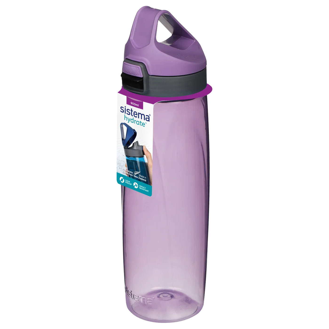 Sistema Water Bottle Spill-Proof Tritan Adventum 900ml Purple
