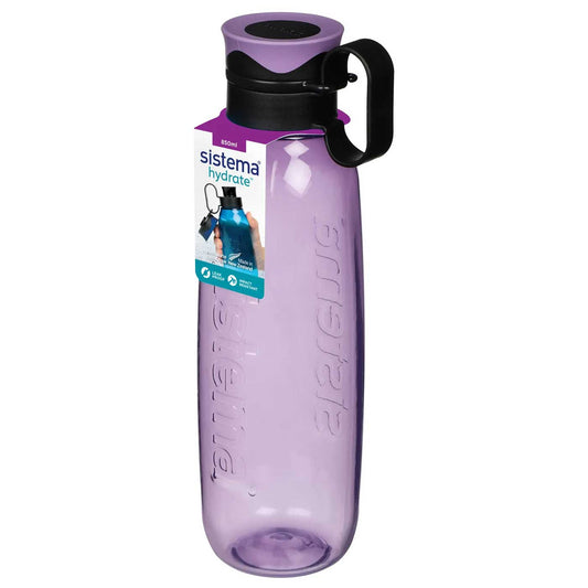 Sistema Water Bottle Spill-Proof Tritan Traverse 850ml Purple