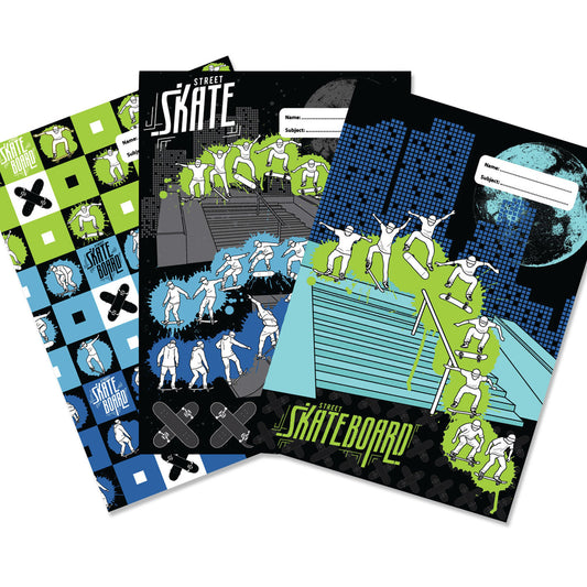 Spencil A4 Reusable Book Cover Skate Paint 3 Pack Assorted