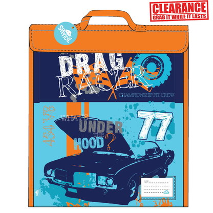 Spencil Book Bag 37 x 45cm Drag Racer