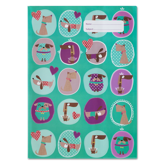 Spencil Book Cover Slip-On A4  Spotty Dog