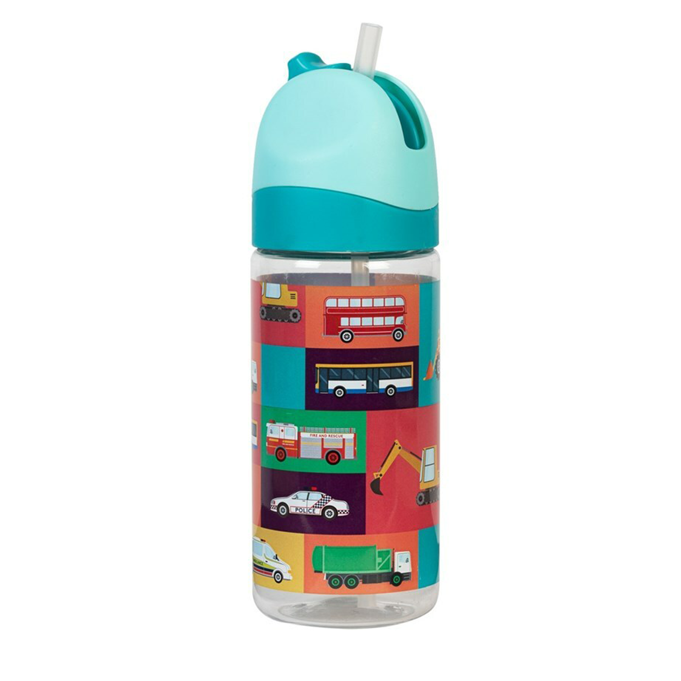Spencil Junior Water Bottle 420ml Transport Town