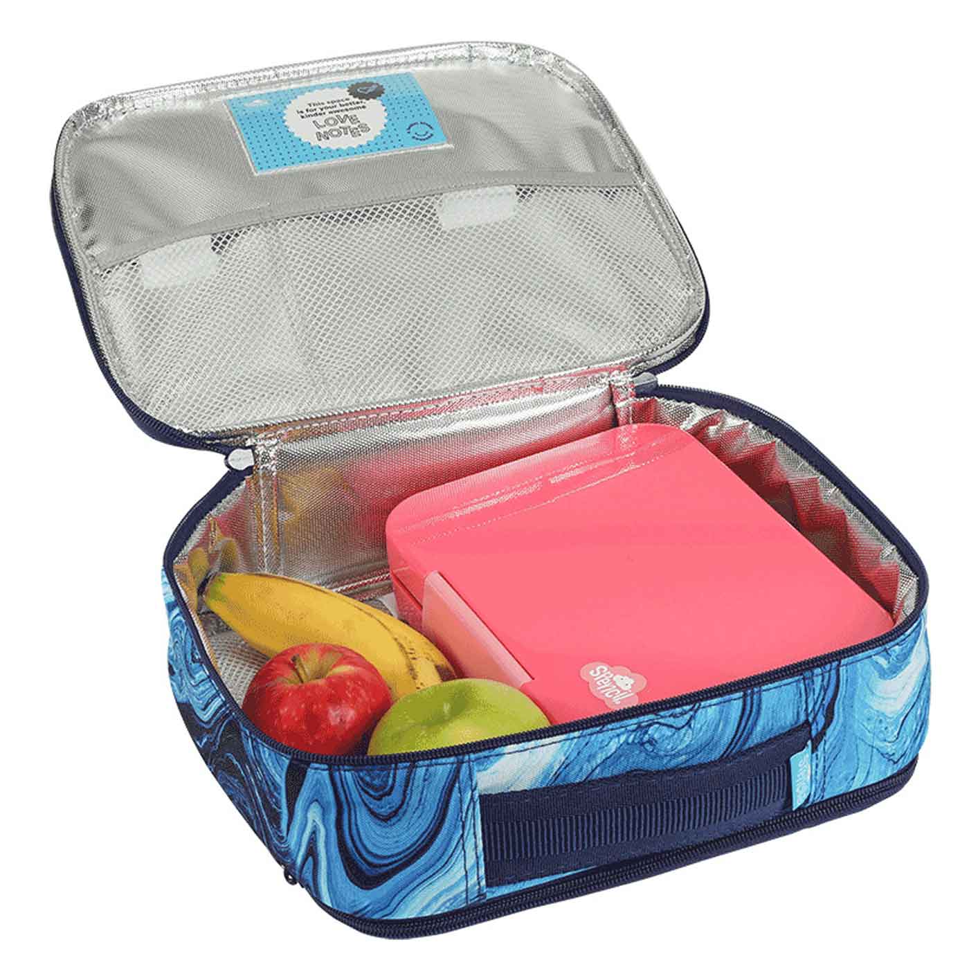 Spencil Lunch Bag Insulated Ocean Marble 24 x 29 x 9cm
