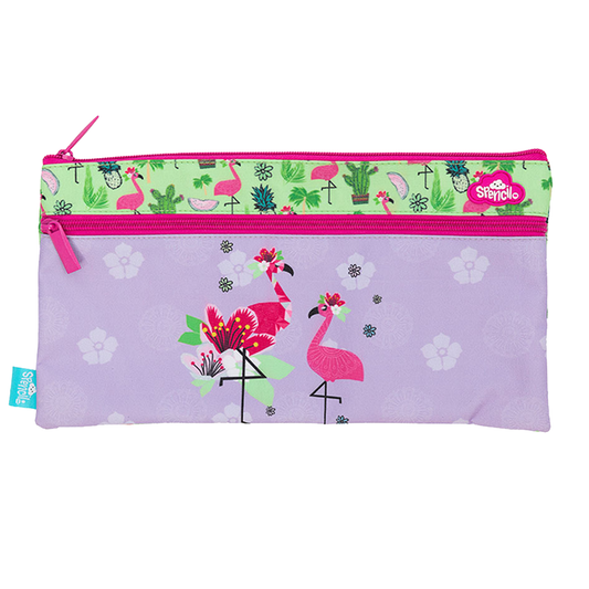 Spencil Rectangle Pencil Case 34 x 17cm Fancy Flamingo