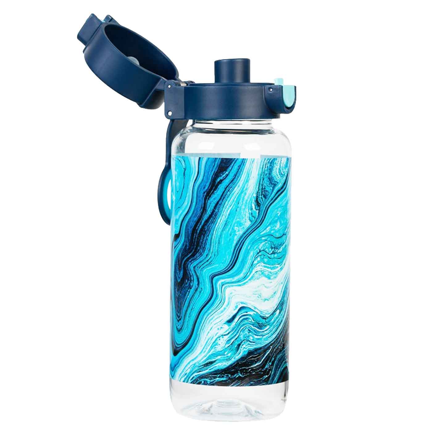 Spencil Spill-Proof Water Bottle 650ml Ocean Marble
