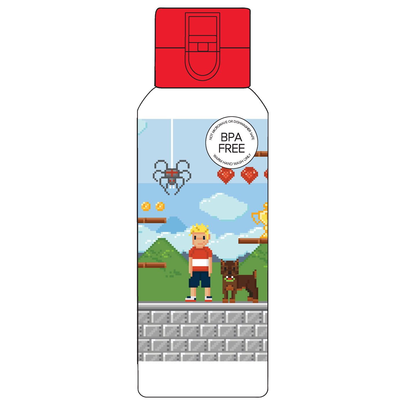 Spencil Spill-Proof Drink Bottle Pixel 650 ml