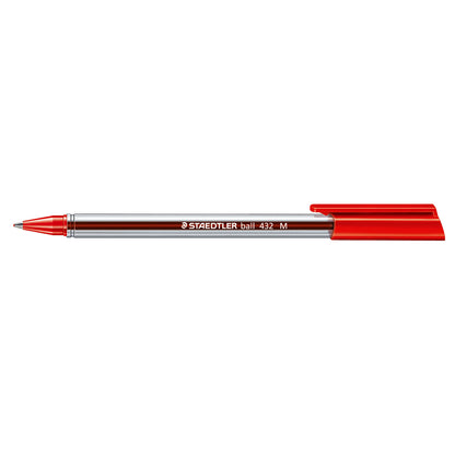Staedtler Ballpoint Pen Triangular Medium Capped 432 M-2 Red