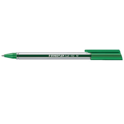 Staedtler Ballpoint Pen Triangular Medium Capped 432 M-5 Green