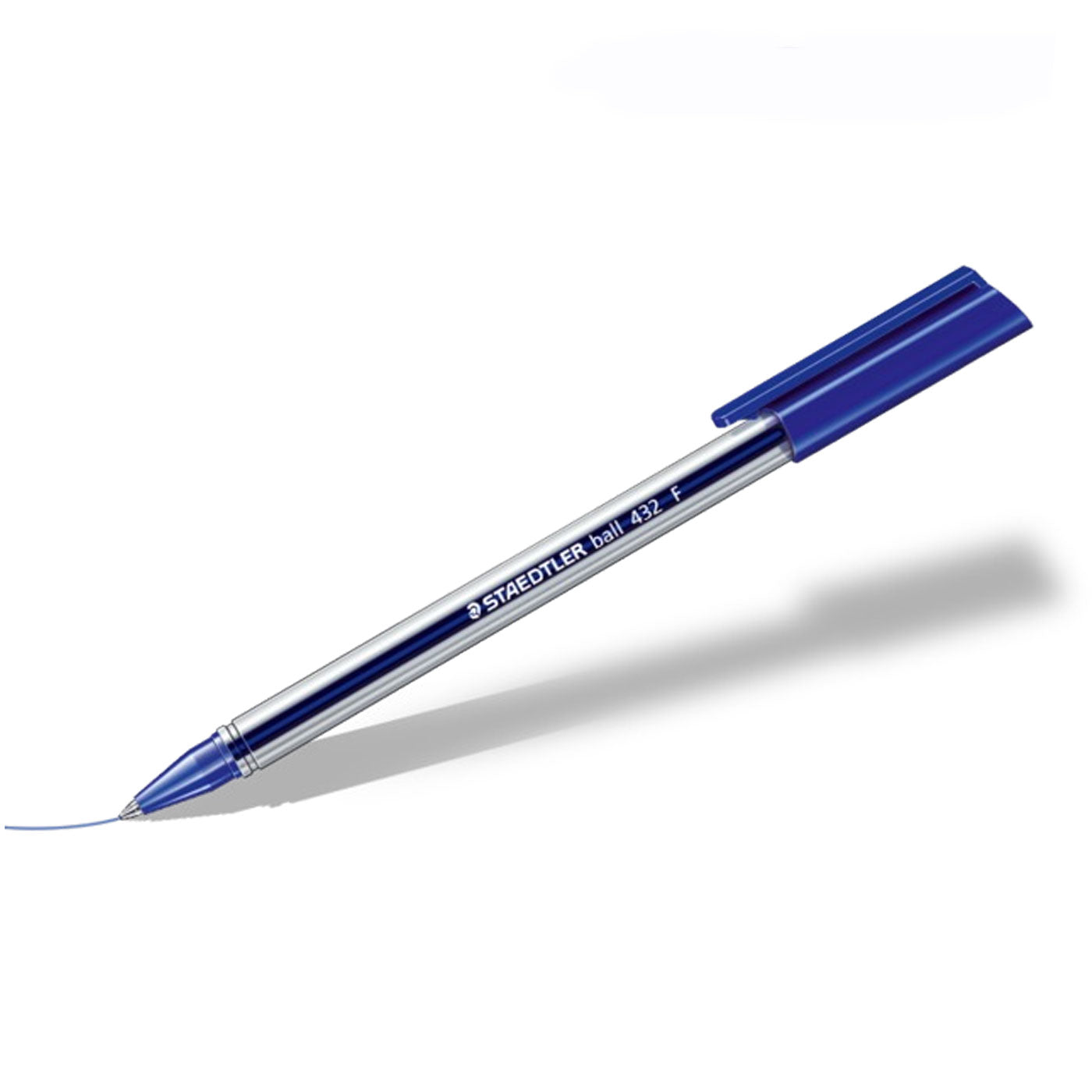 Triangular Pen Cap Staedtler Ballpoint Pen Triangular Medium Capped 432 M-3 Blue – School ...