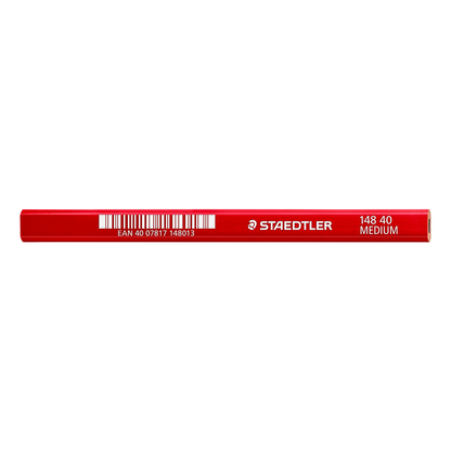 Staedtler Carpenters Pencil 148 Oval Hexagonal Medium Red