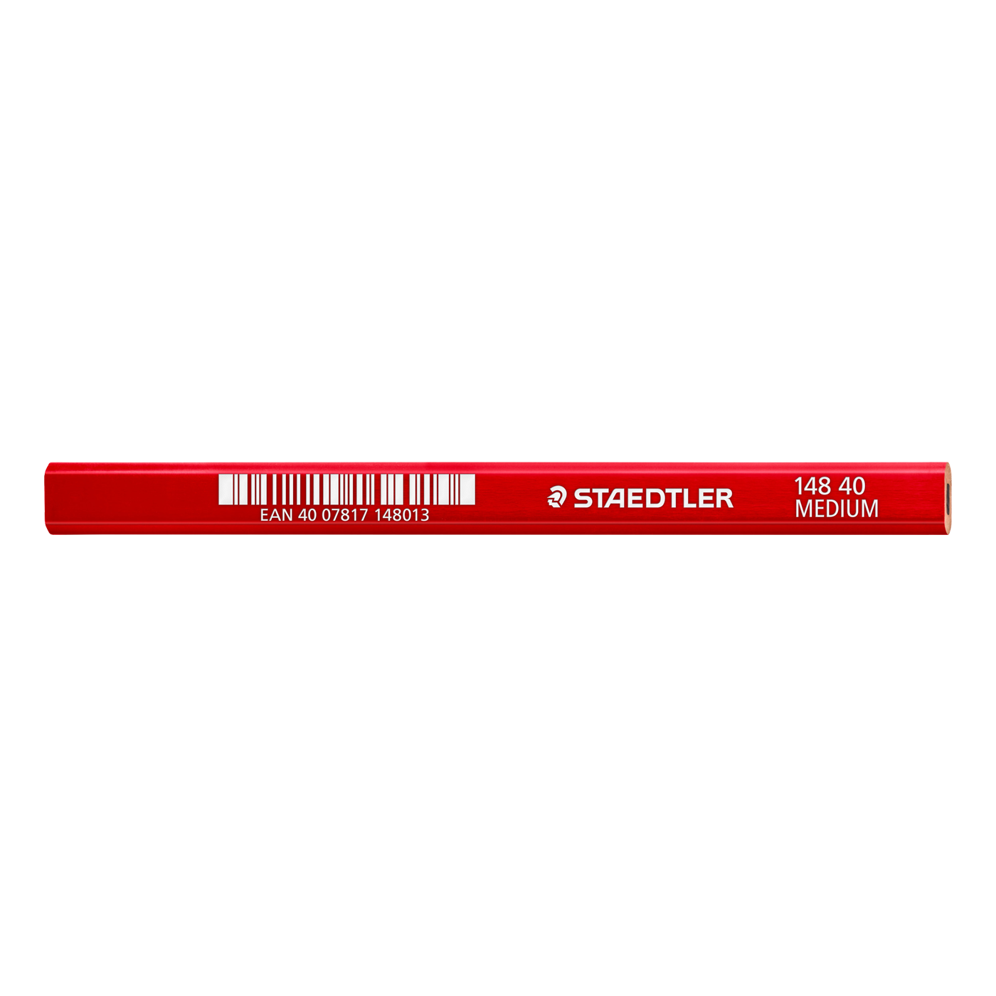 Staedtler Carpenters Pencil 148 Oval Hexagonal Medium Red