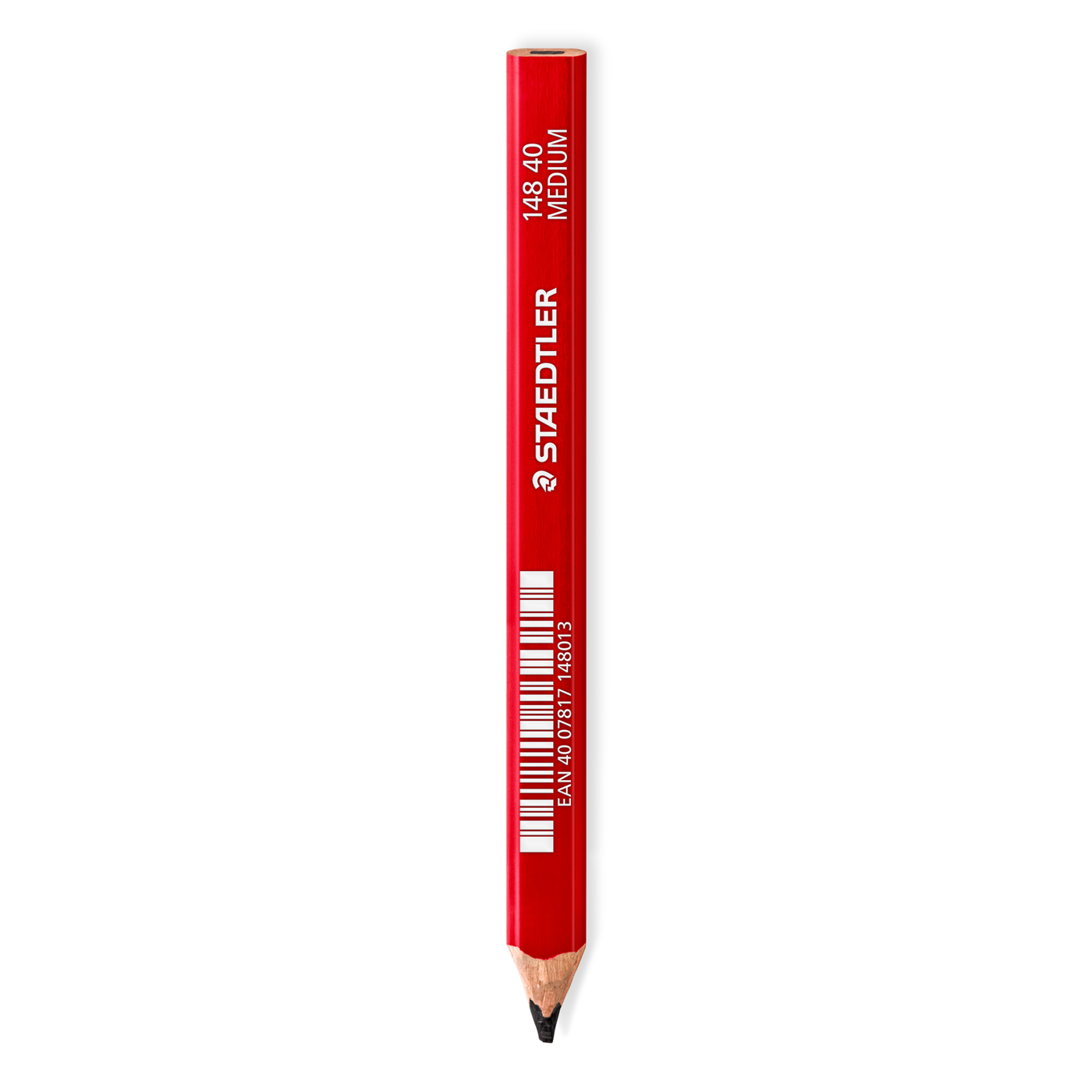 Staedtler Carpenters Pencil 148 Oval Hexagonal Medium Red