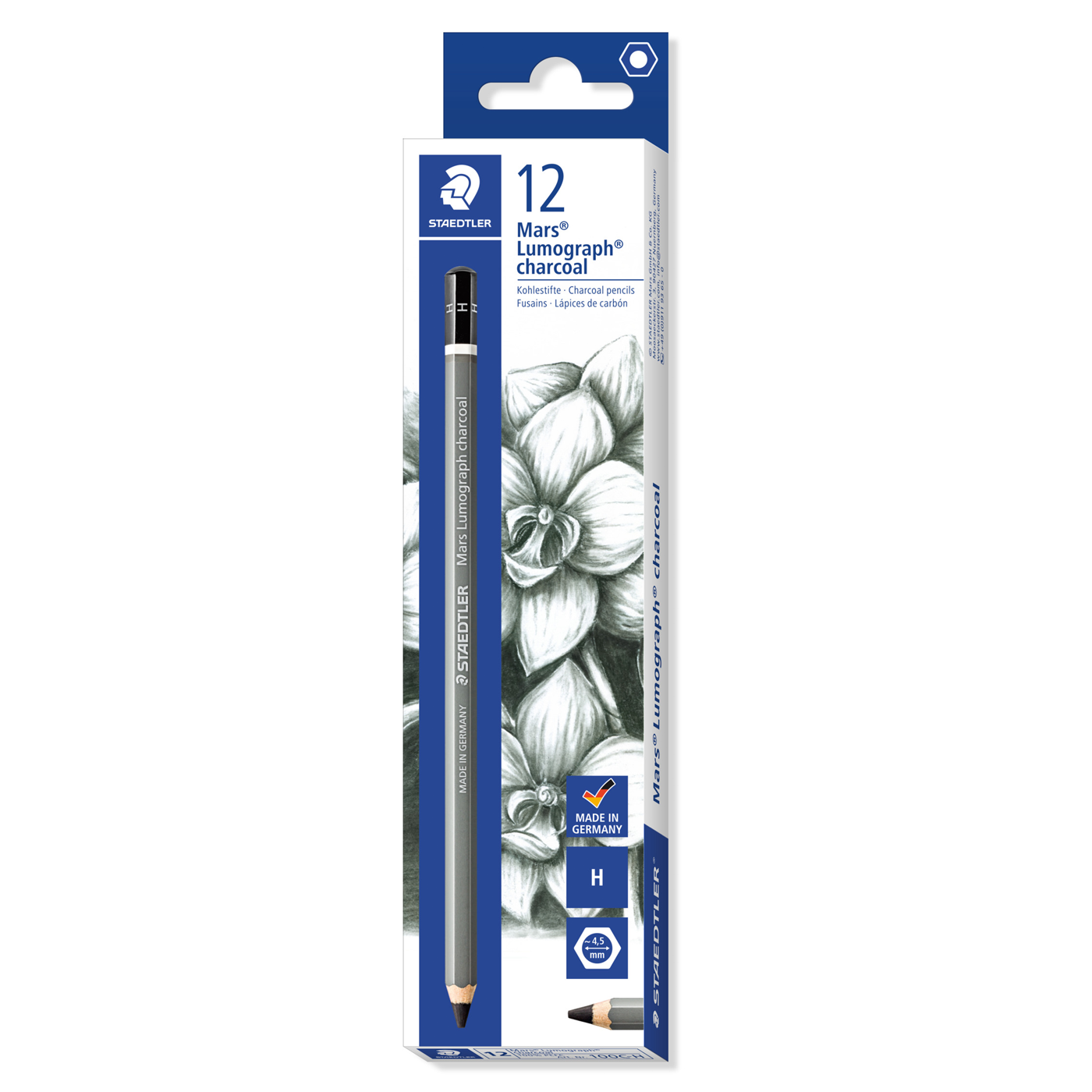 Hard Charcoal Pencil Staedtler Mars Lumograph