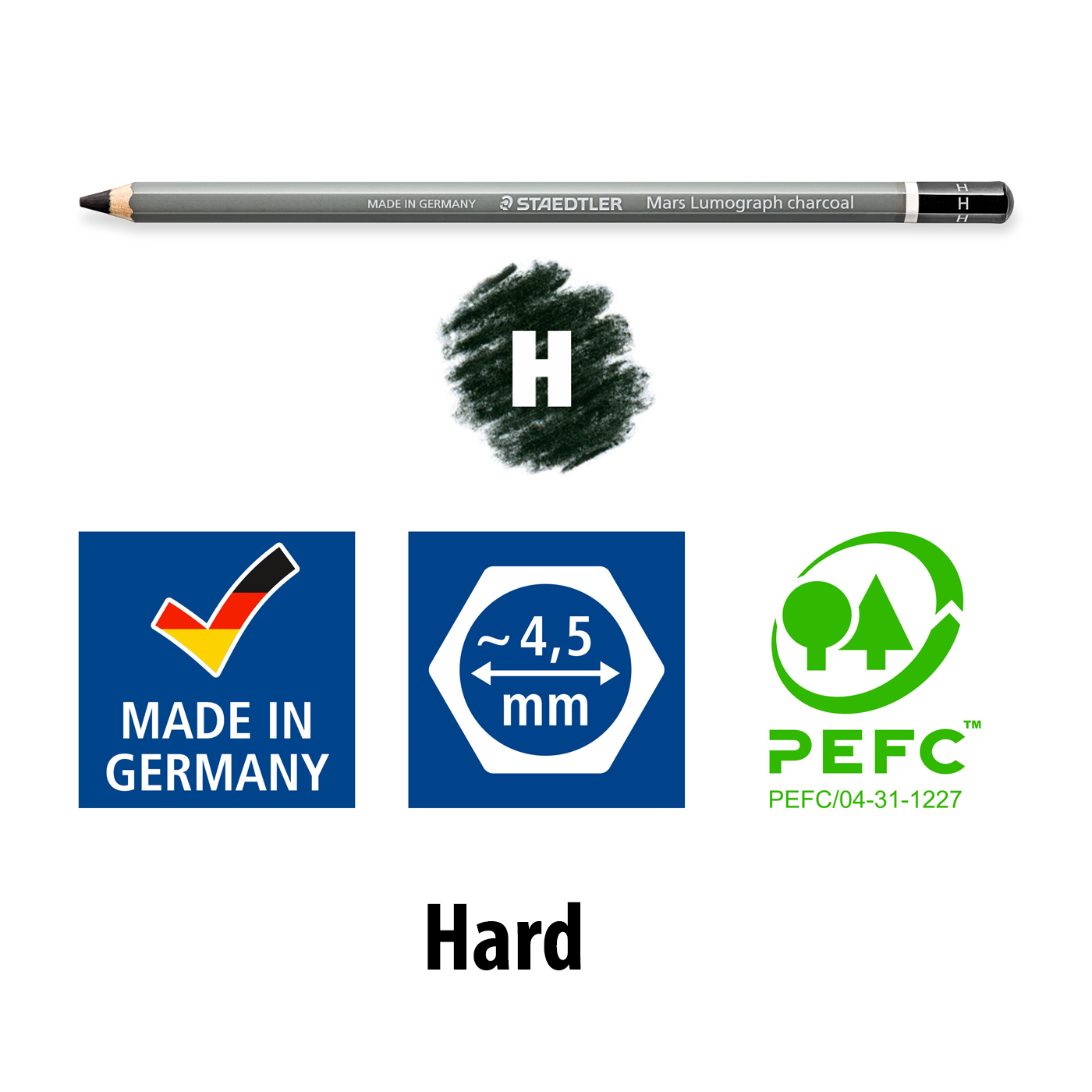 Staedtler Charcoal Pencil Mars Lumograph Hard