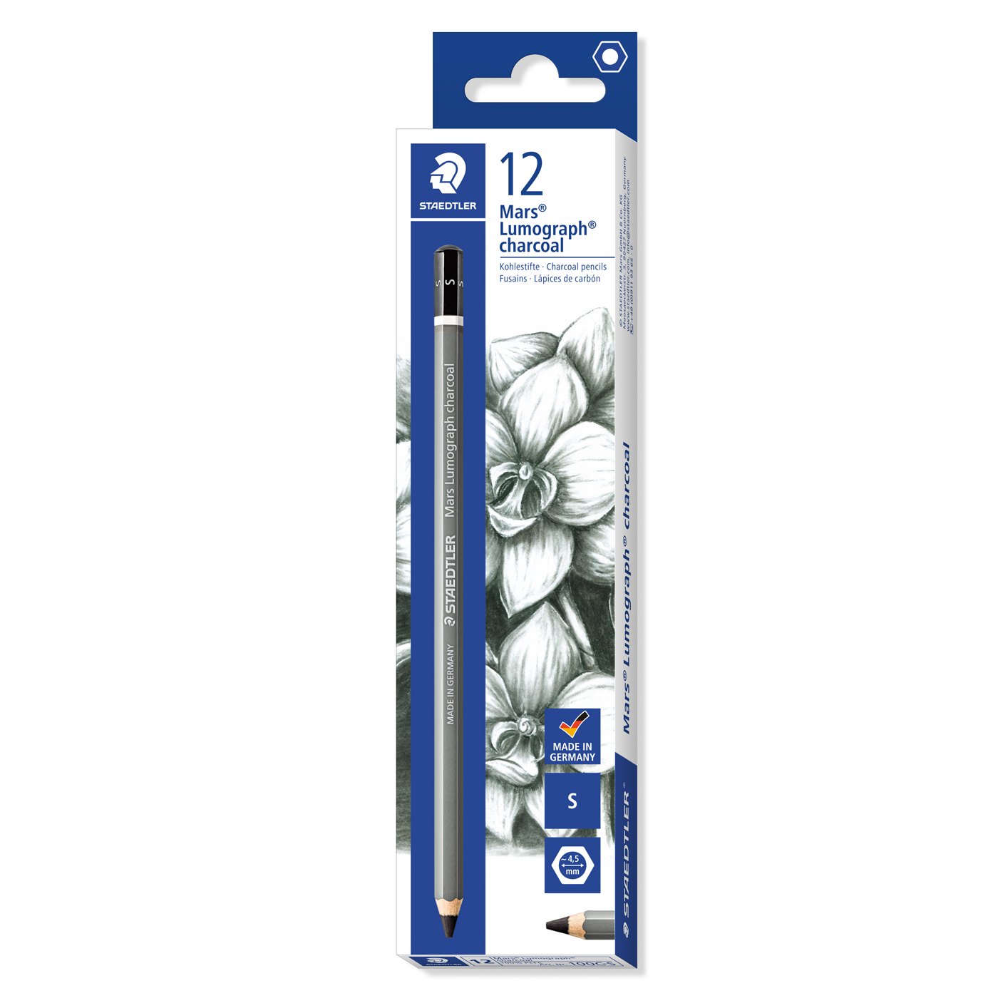 Staedtler Charcoal Pencil Mars Lumograph Soft Box of 12