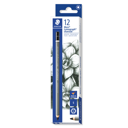 Staedtler Charcoal Pencil Mars Lumograph Soft Box of 12