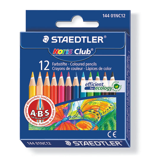 Staedtler Colouring Pencils Half Length Noris Club 12 Pack