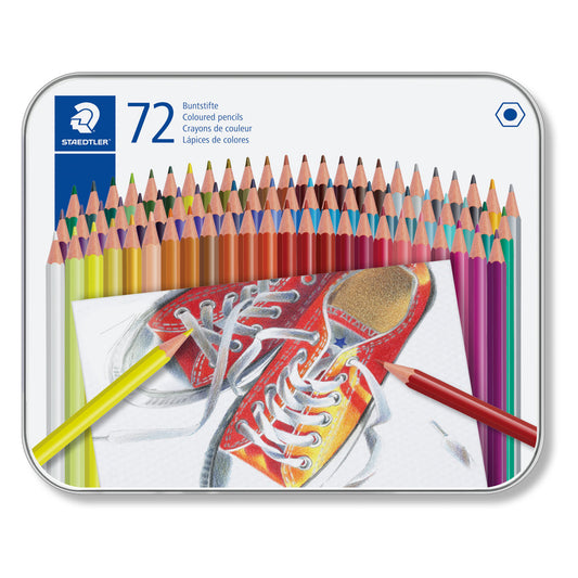 Staedtler Coloured Pencils 175 Tin Case of 72 Assorted Colours