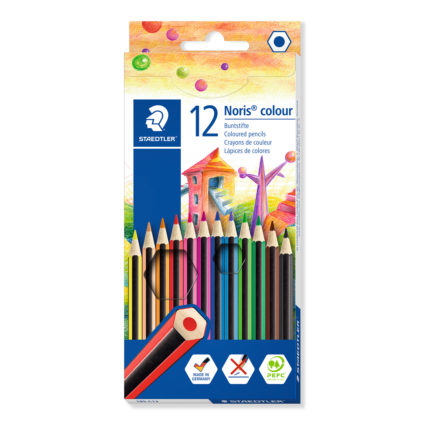 Staedtler Coloured Pencils Wopex Noris Club 12 Shades