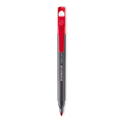 Staedtler Triplus Compact Triangular Permanent Marker Bullet Tip Red - School Depot NZ