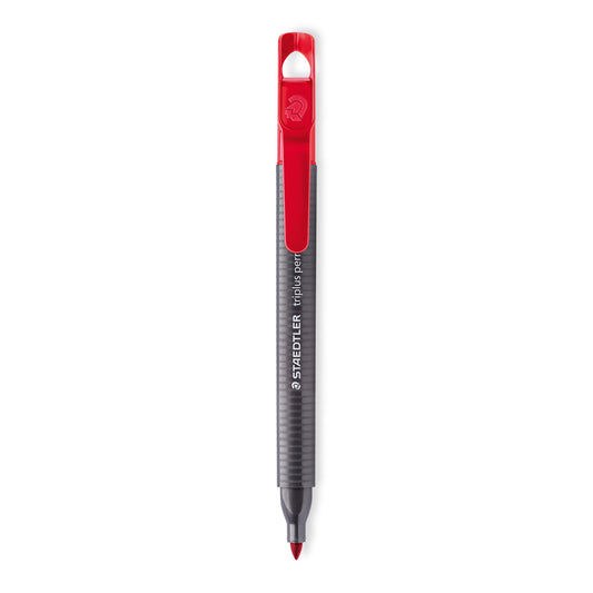 Staedtler Triplus Compact Triangular Permanent Marker Bullet Tip Red - School Depot NZ