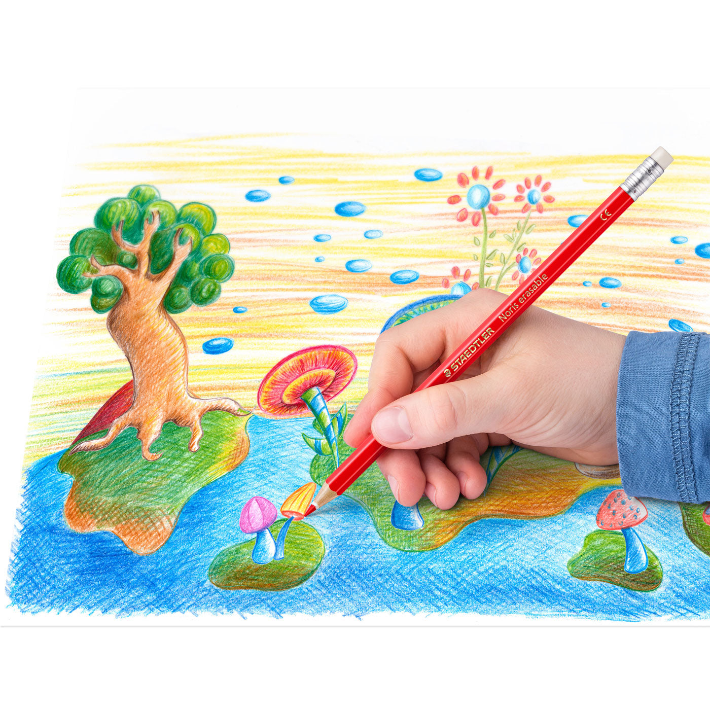 Staedtler Erasable Coloured Pencil with Eraser Tip Noris Club 24 Shades