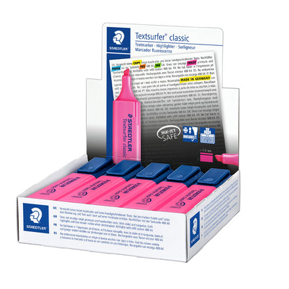 Staedtler Highlighter Textsurfer® Classic Pink Display Box of 10