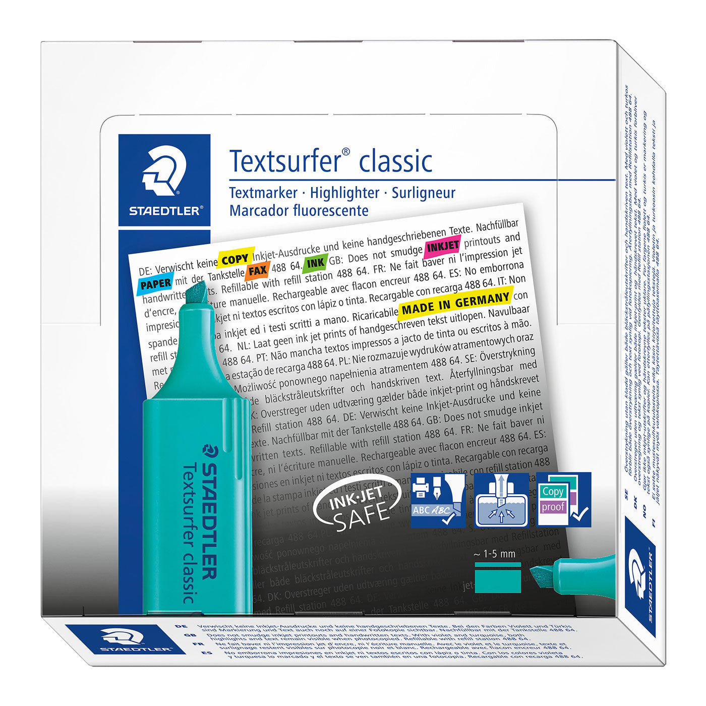 Staedtler Textsurfer Classic Highlighter Turquoise Box of 10