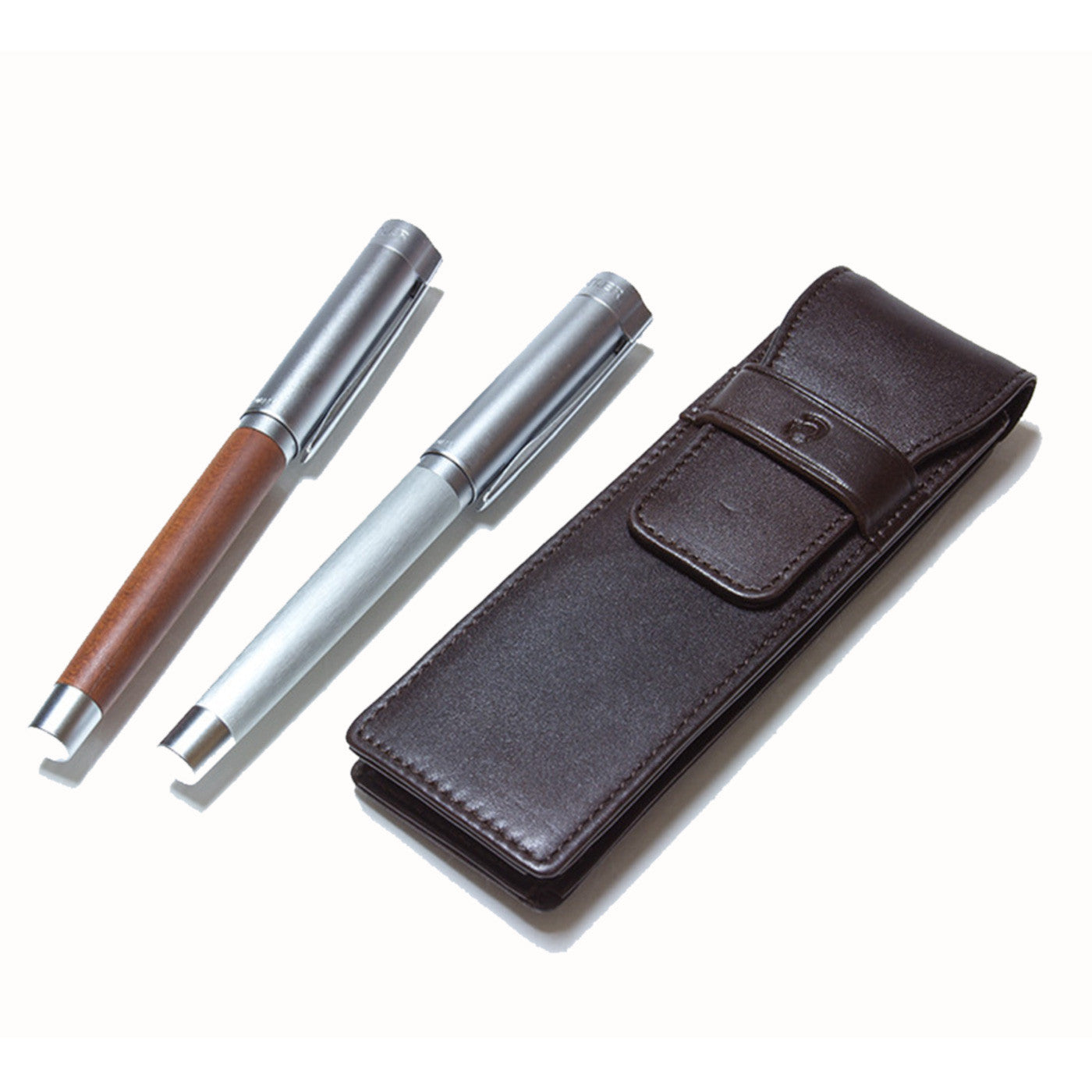 Leather Case for 2 Writing Instruments - School Depot NZ