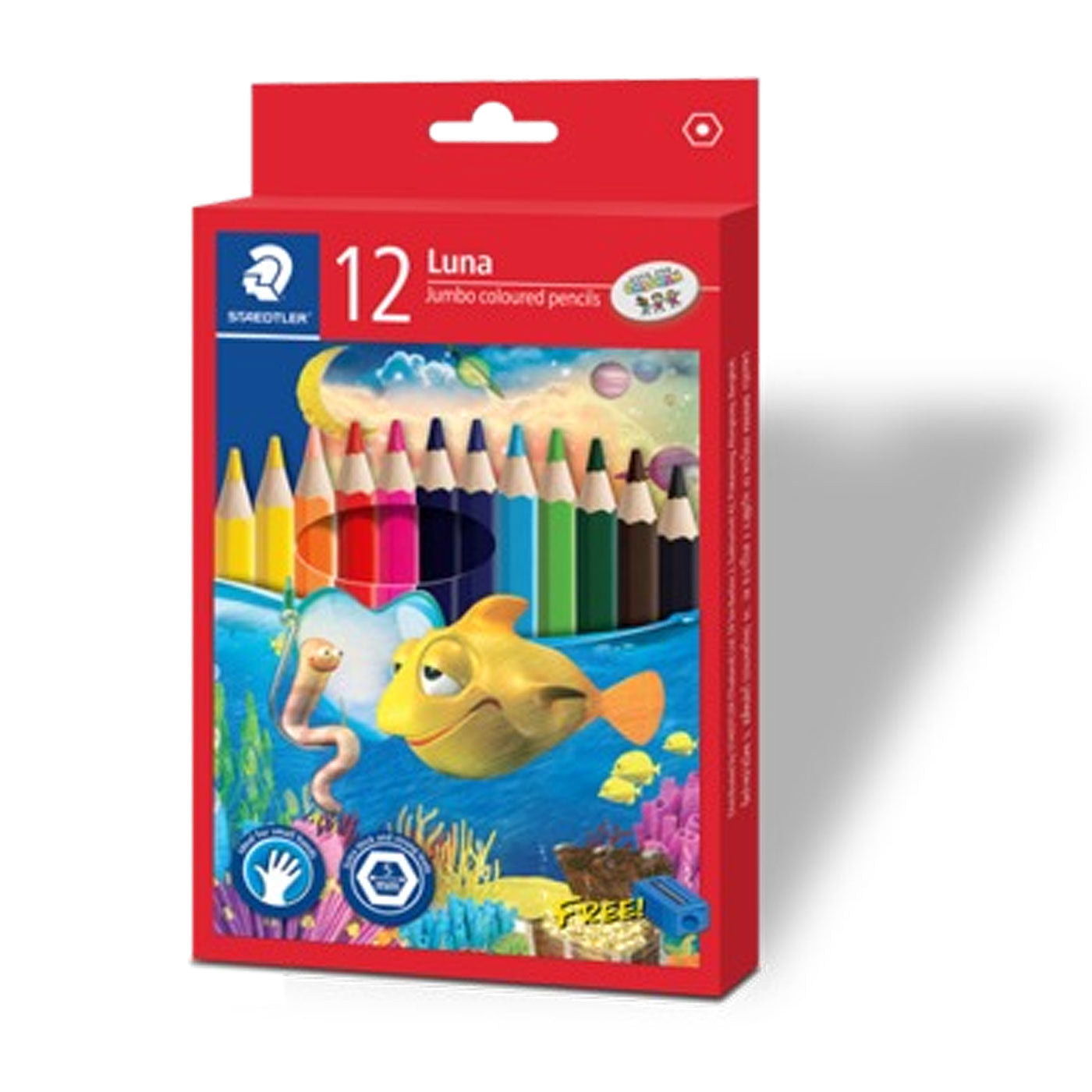 Staedtler Luna Jumbo Coloured Pencils 12 pack