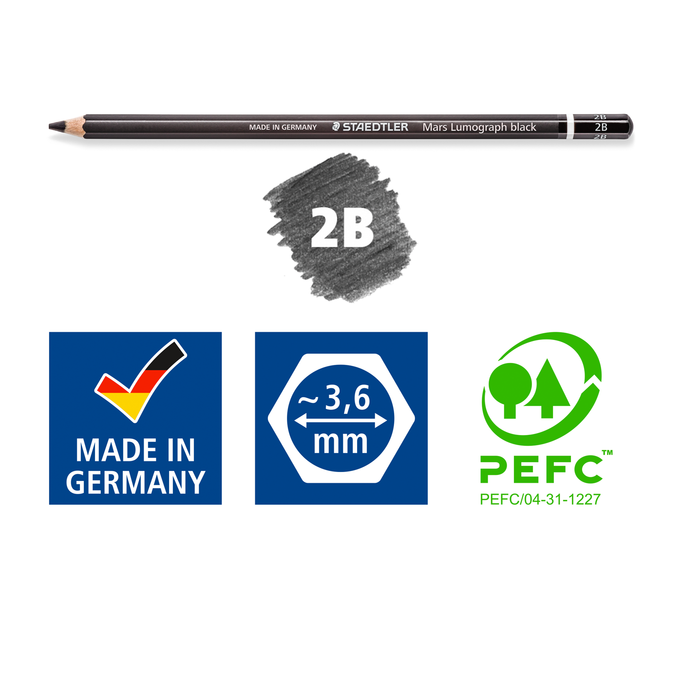 Staedtler Pencil Mars Lumograph Black 2B