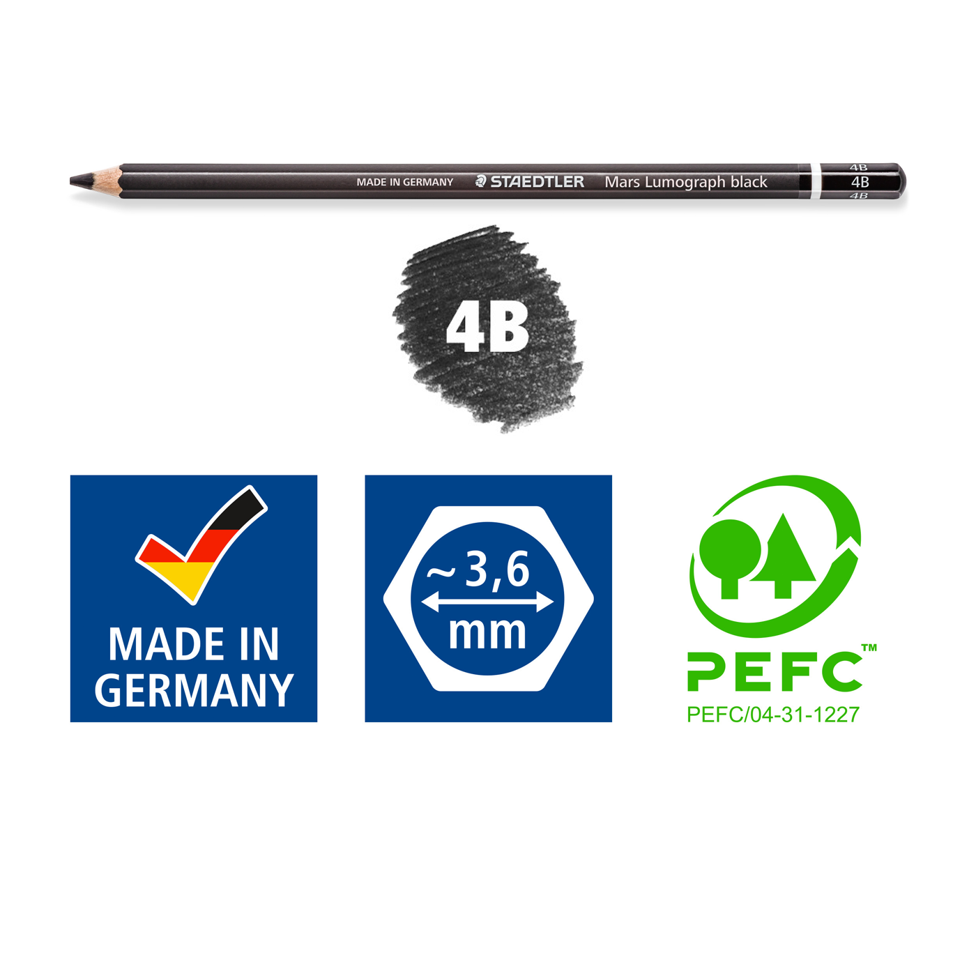 Staedtler Pencil Mars Lumograph Black 4B