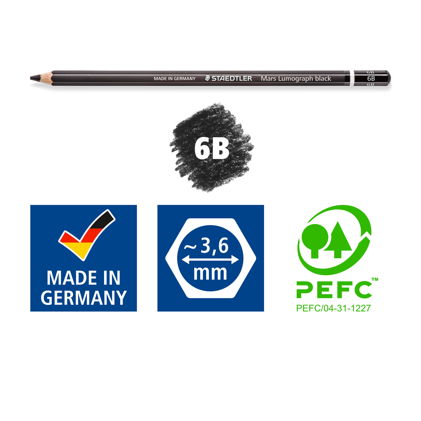 Staedtler Pencil Mars Lumograph Black 6B