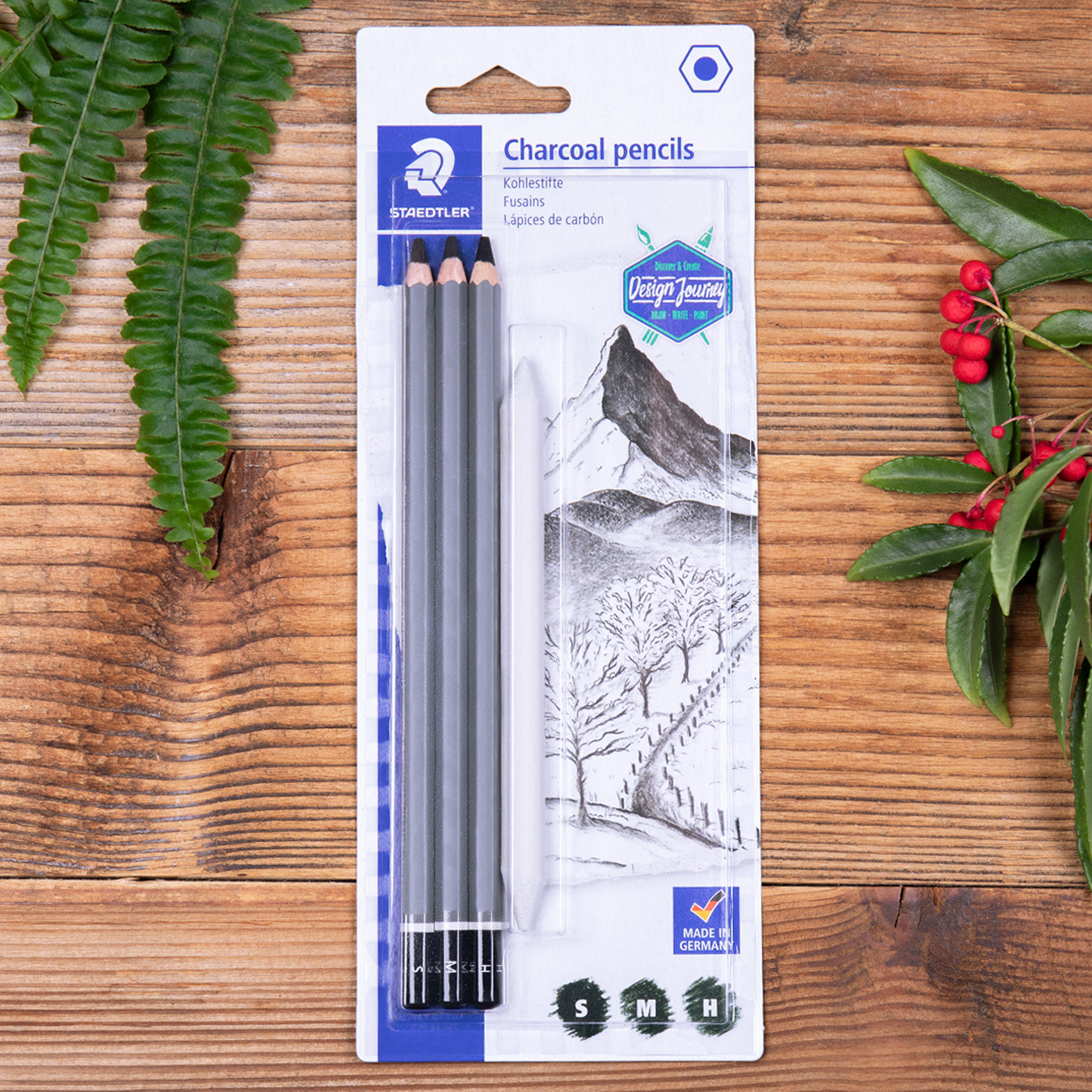 Staedtler Charcoal Pencil Mars Lumograph Set of 4