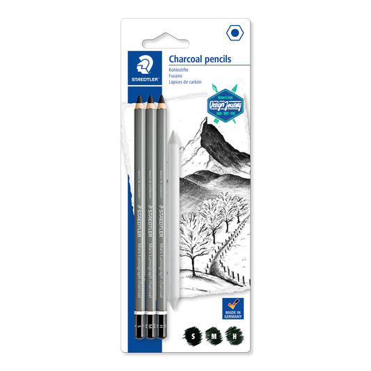 Staedtler Charcoal Pencil Mars Lumograph Set of 4