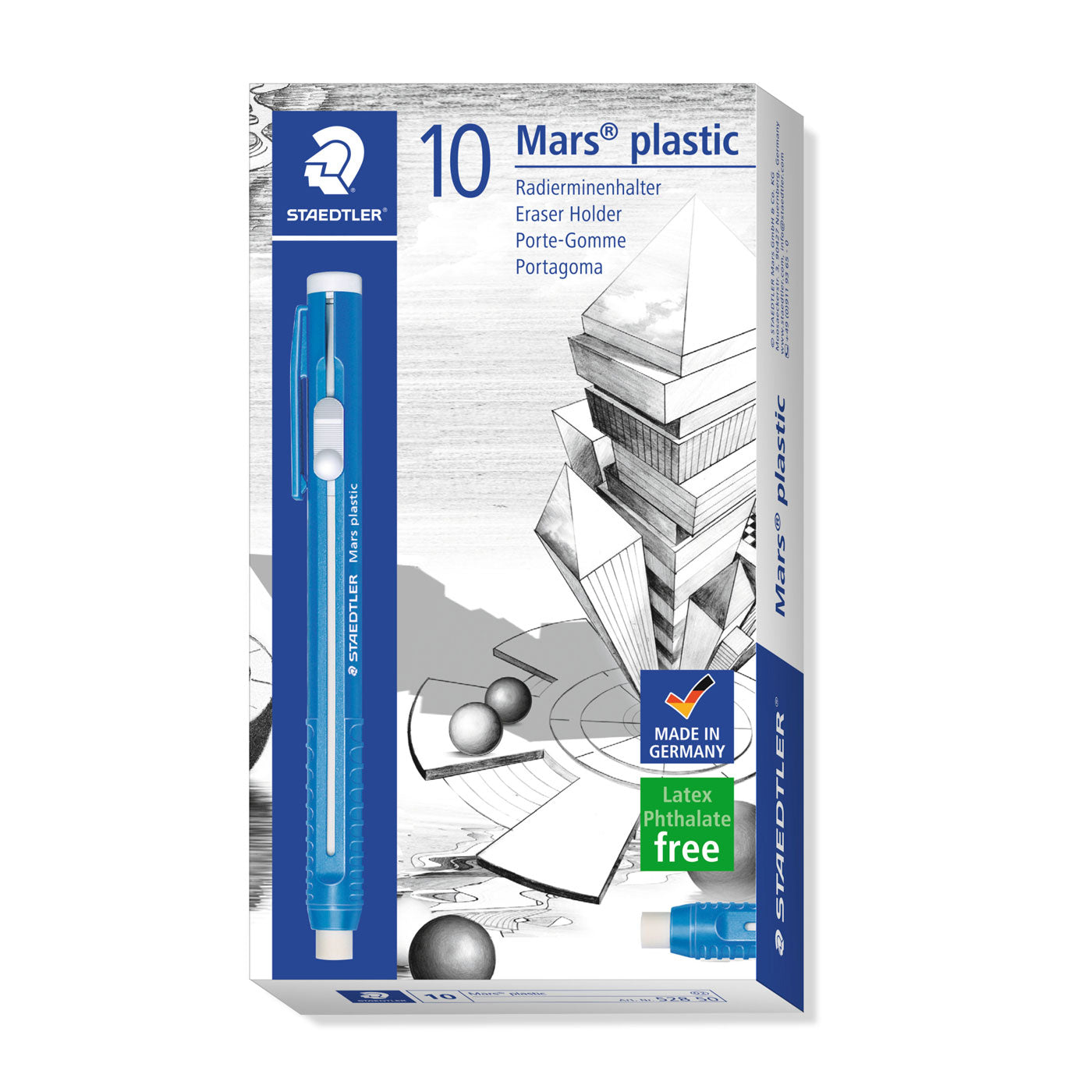 Staedtler Mars Plastic Eraser Holder & Refill 528 50 Box of 10