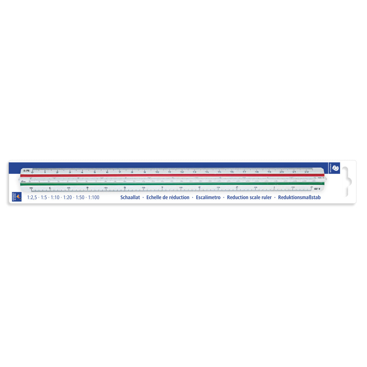 Triangular Reduction Scale Staedtler Mars Triangular Reduction Scale Rule 56198DINBK 300mm ...