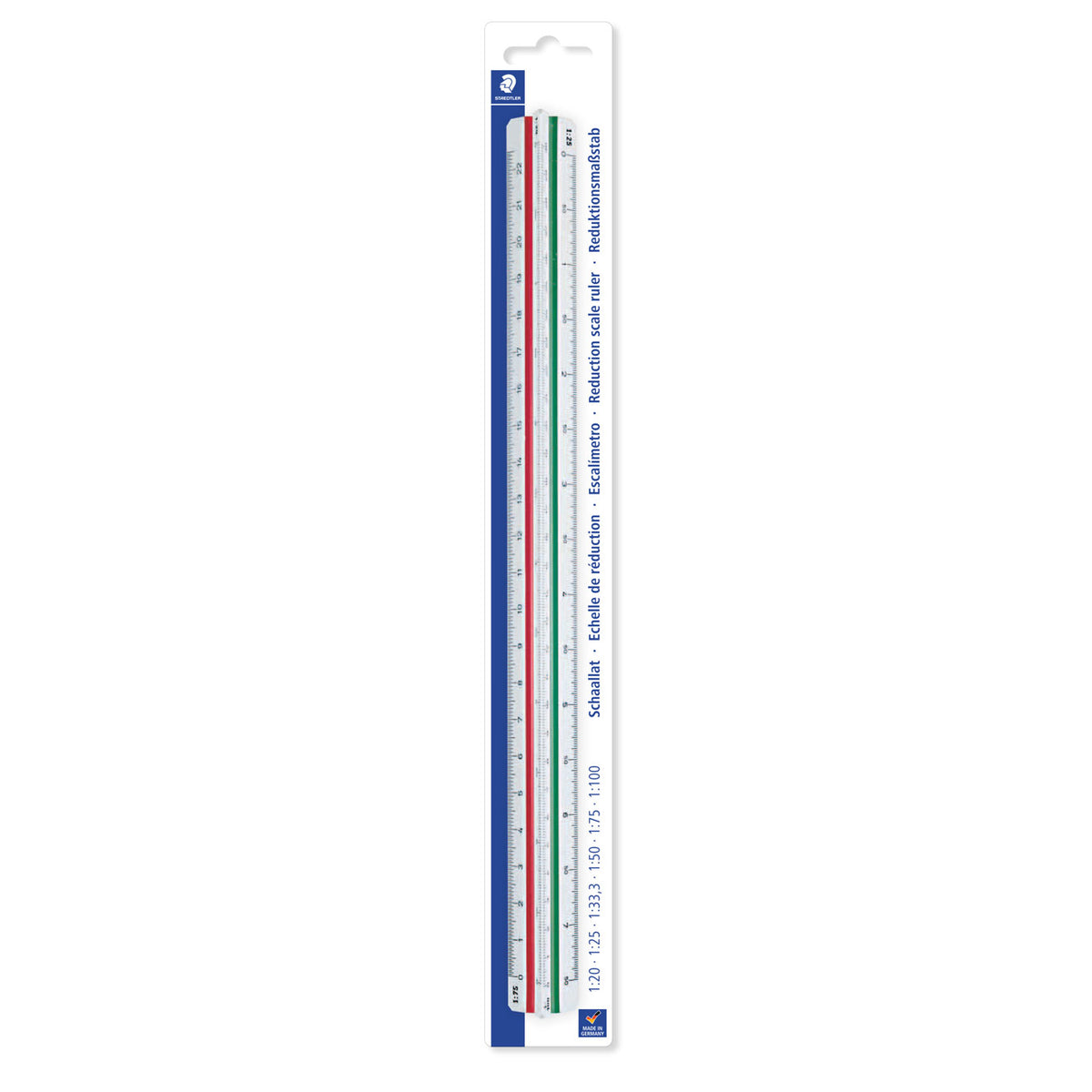 Triangular Reduction Scale Staedtler Mars Triangular Reduction Scale Rule 561 98-2BK 300mm ...