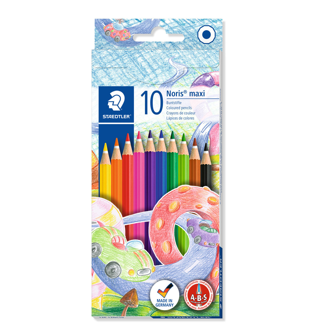 Staedtler Maxi Coloured Learners Pencils Noris Club 10 Shades