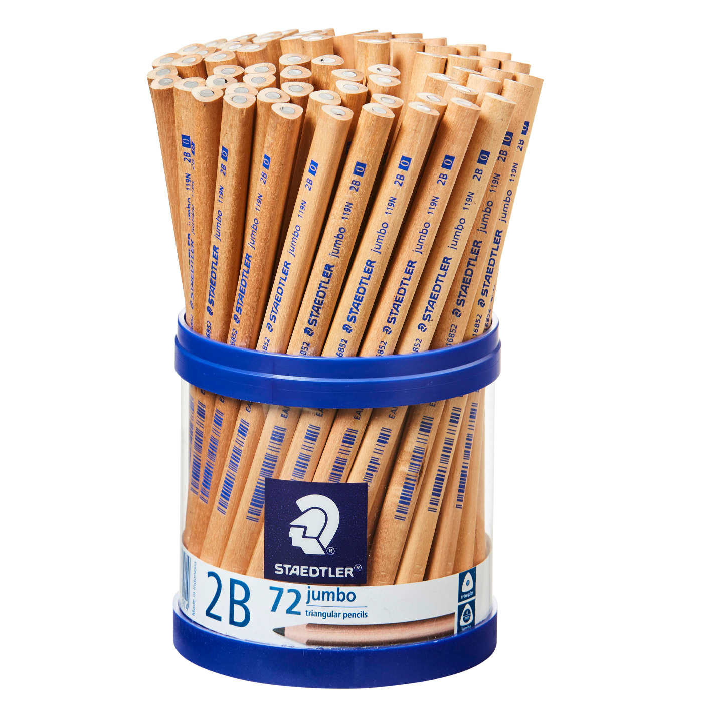 Staedtler Natural 119 Triangular Jumbo 2B Pencil Class Pack of 72