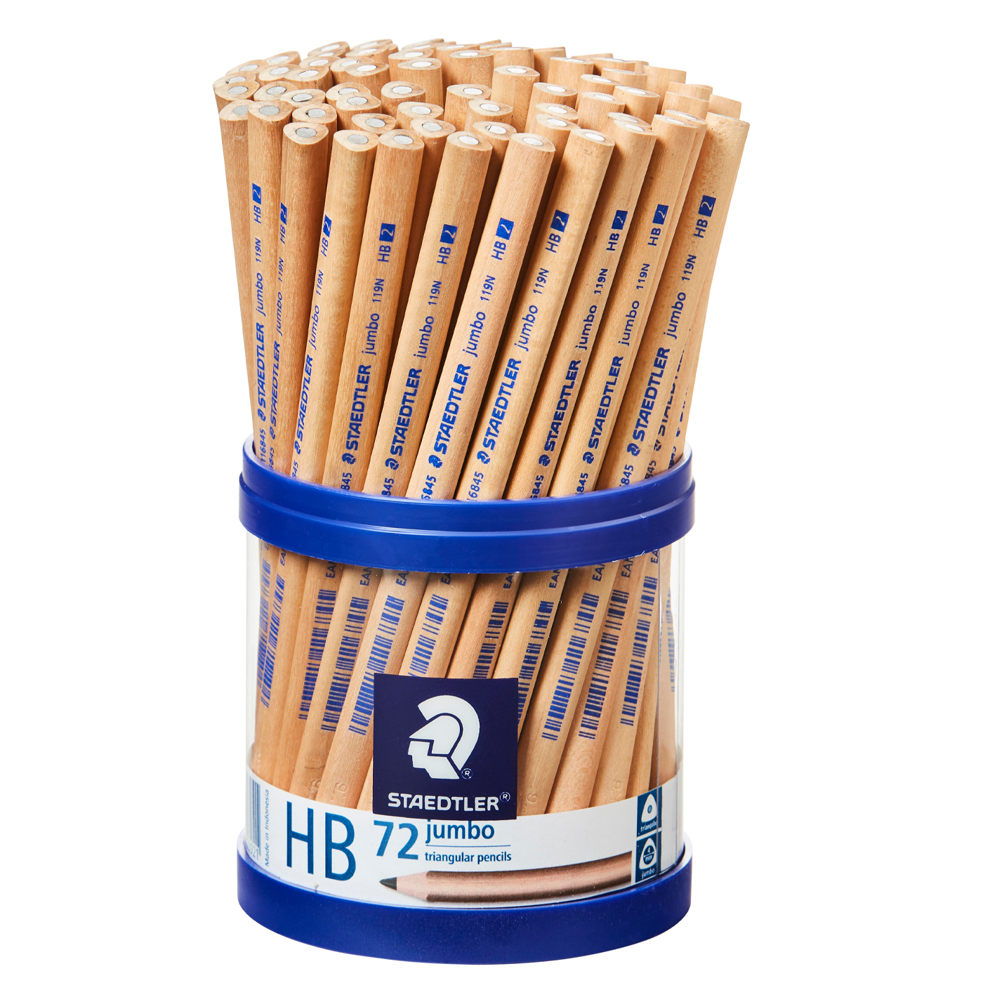 Staedtler Natural 119 Triangular Jumbo HB Pencil Class Pack of 72 