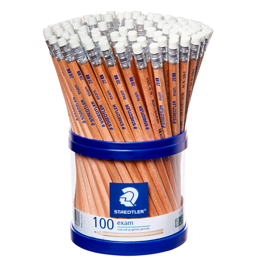 Staedtler Natural 2B Pencil Eraser Tip Class Pack of 100