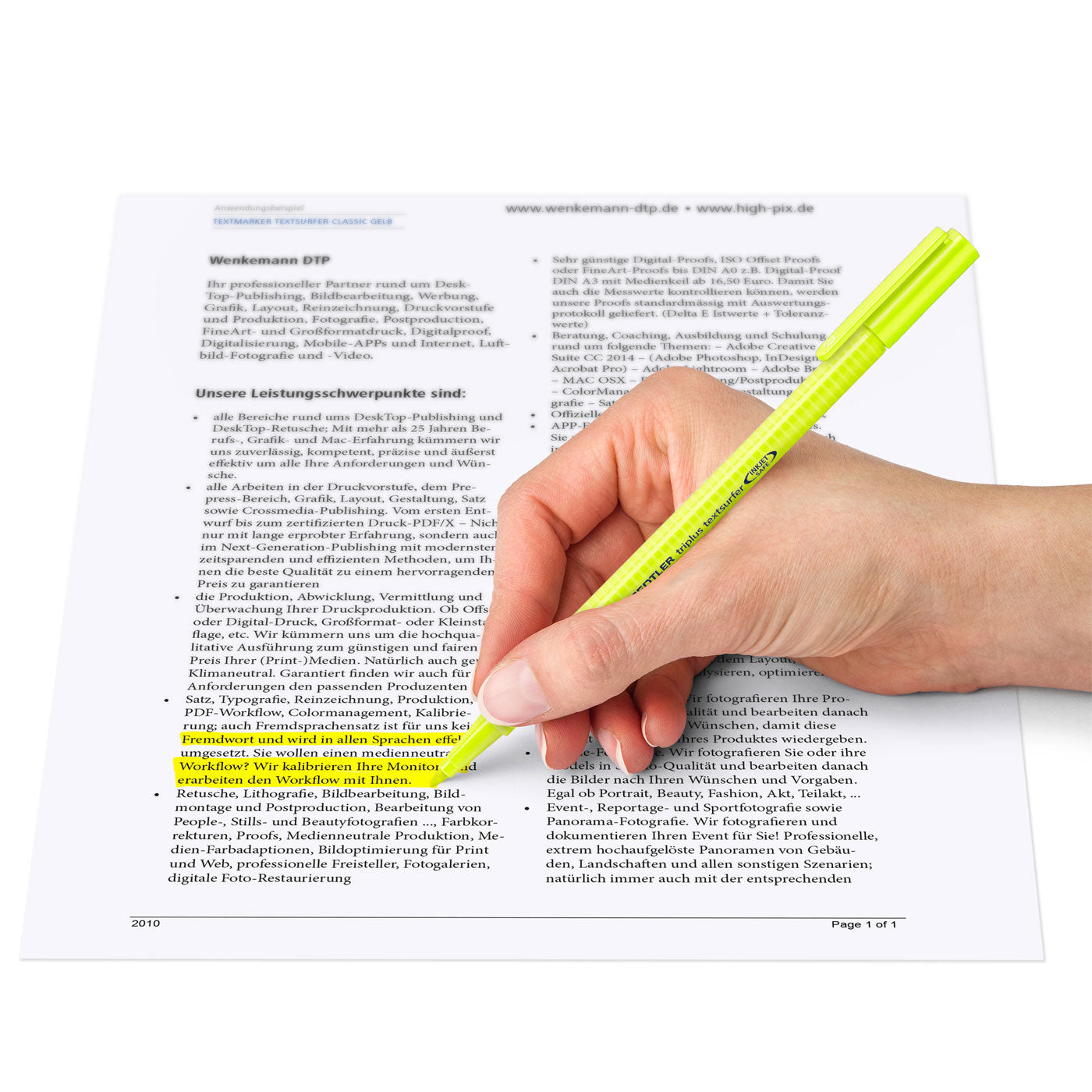 Staedtler Triplus Textsurfer 362-1 Triangular Highlighter Yellow