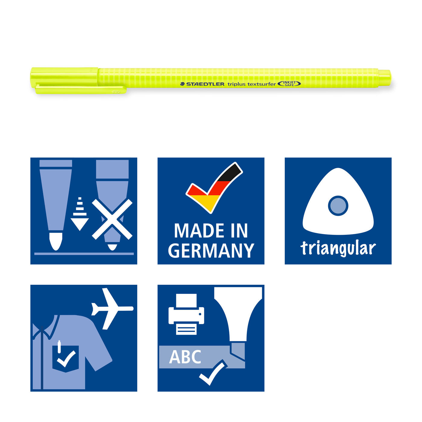 Staedtler Pen Style Highlighter Triangular Triplus Textsurfer 4 Pack