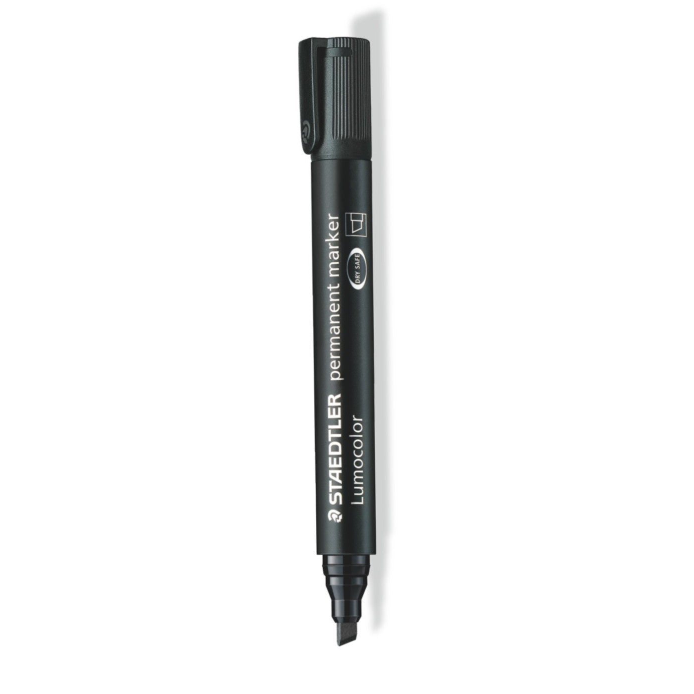 Staedtler Permanent Marker Lumocolor Chisel Tip, 2.00 - 5.00 MM - Black - School Depot NZ