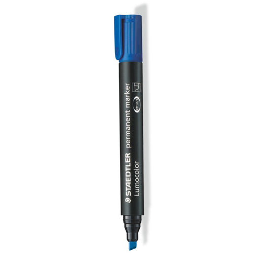 Staedtler Permanent Marker Chisel Tip, 2.00 - 5.00 MM - Blue - School Depot NZ
