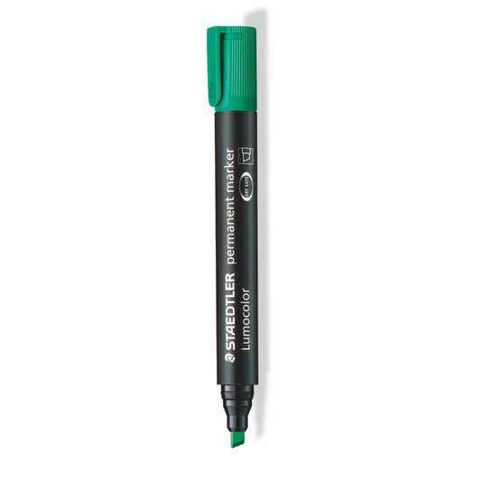 Staedtler Permanent Marker Chisel Tip, 2.00 - 5.00 MM - Green - School Depot NZ
